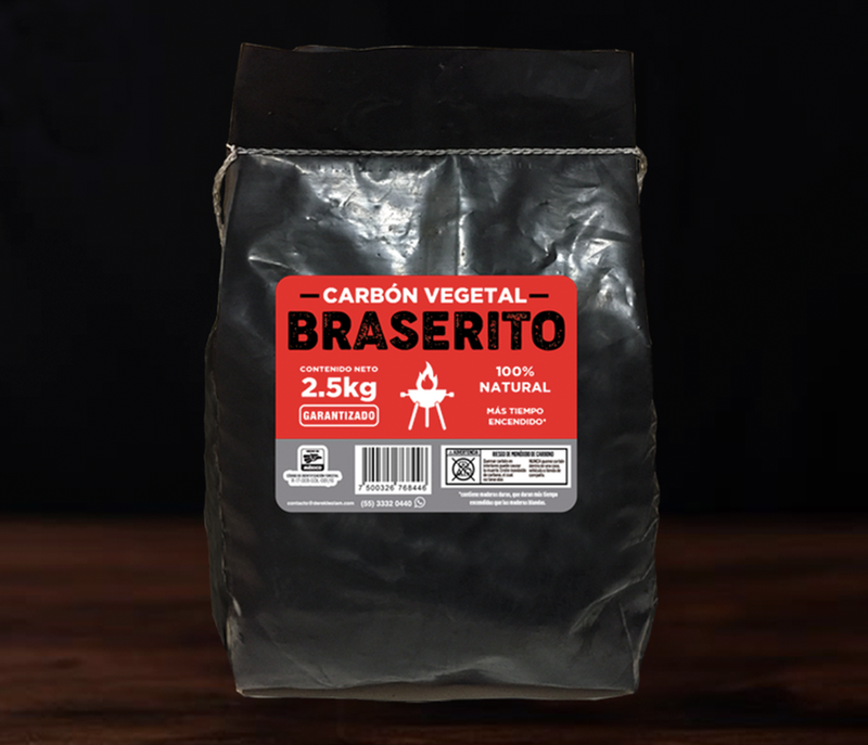 CARBÓN VEGETAL BRASERITO - BULTO CON 2.5 KG.